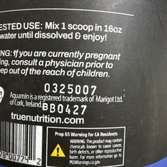 True Nutrition Grass Fed Whey Protein 1 Pound/ Unflavored + Electrolytes Fruit