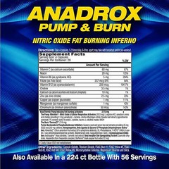 MHP ANADROX Pump & Burn Nitric Oxide Fat BURNING INFERNO – 112 Capsules
