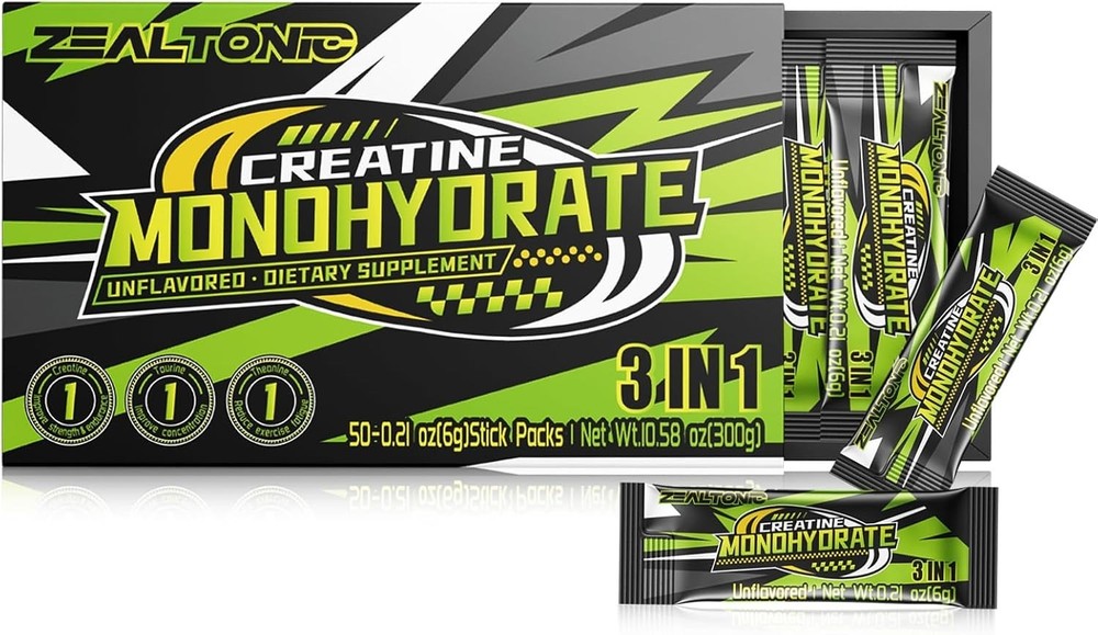 5000mg 99.9% Micronized Creatine Monohydrate Powder Stick Packs with 800mg,,,,,,