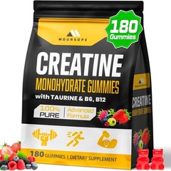 (180 Count) Creatine Monohydrate Gummies for Men & 180 Count (Pack of 1)