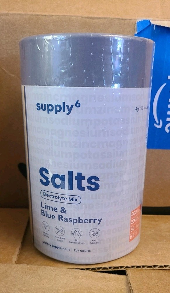 Supply6 Salts Electrolyte Mix Lime &Blue Raspberry Electrolytes – 18 Servings