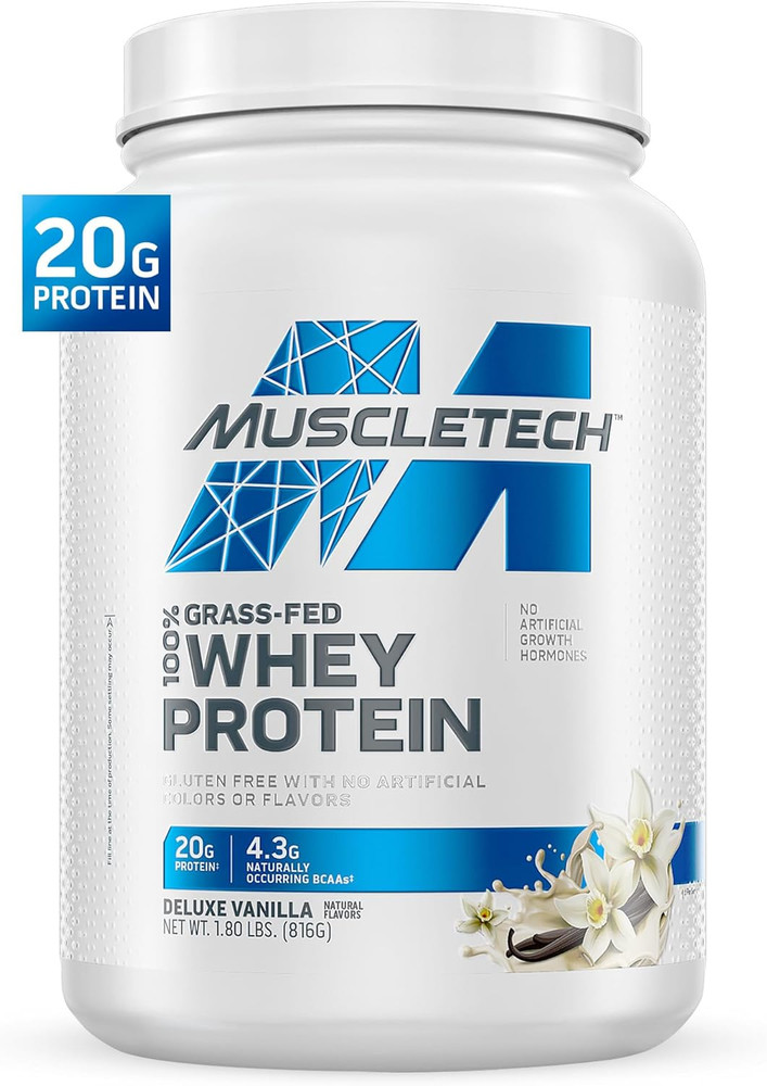 Grass-Fed Whey Protein Powder (Deluxe Vanilla, 1.8 Lb) – Smoothie & Milkshake Mi