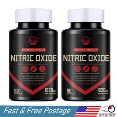 Nitric Oxide Booster L-Arginine, L-Citrulline 3000mg 120 Caps HIGHEST POTENCY