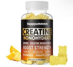 Happyummmm Creatine Monohydrate 5000MG 90 Ct Flavor Exp 10/2026