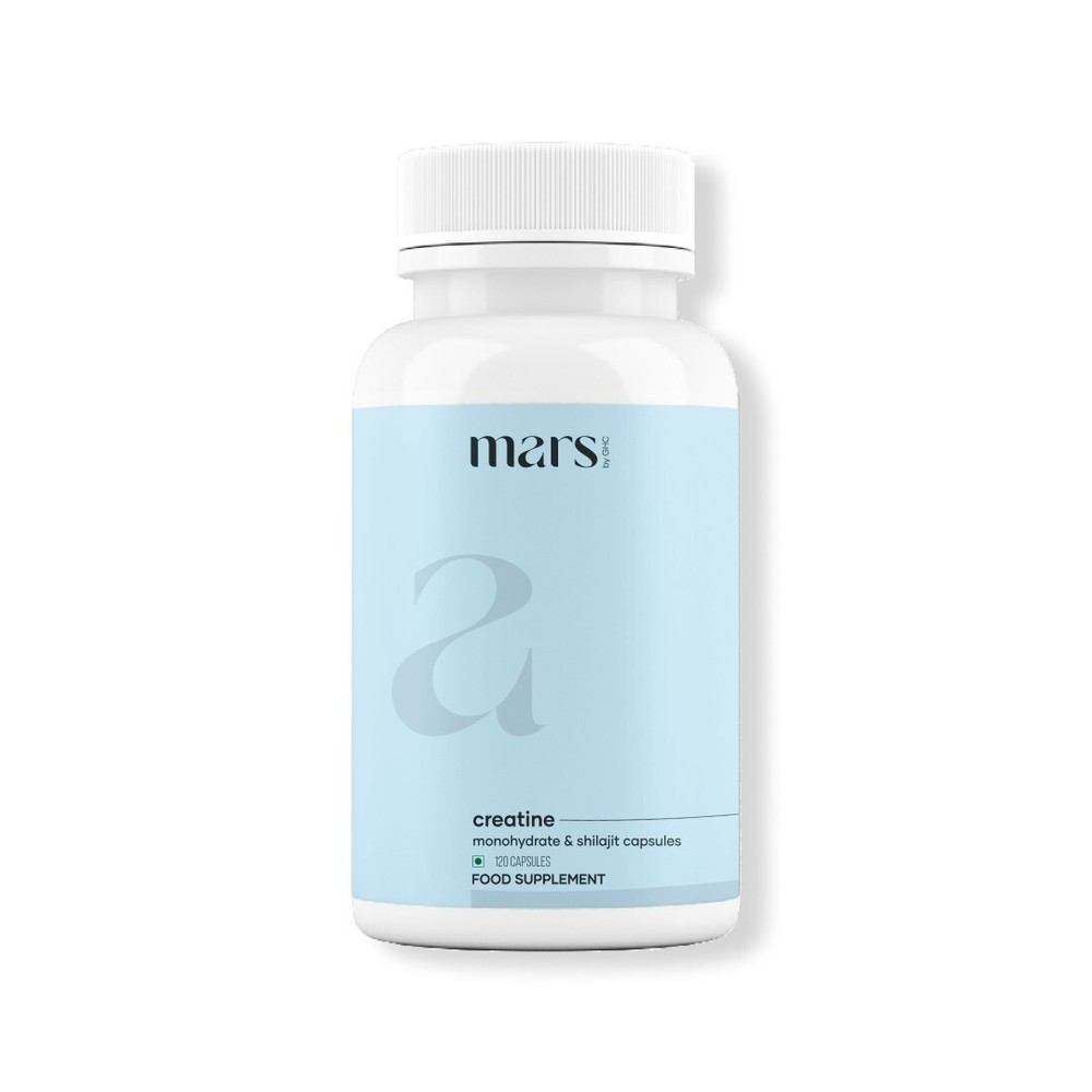 mars by GHC Micronized Creatine Monohydrate Caps: Powered with Shilajit – Pack 1