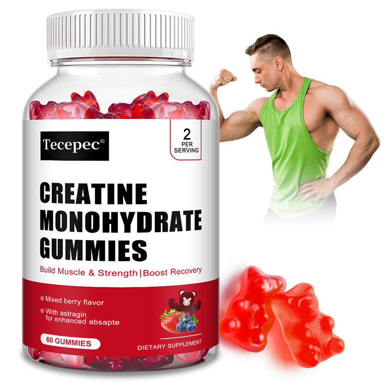 Creatine Monohydrate Gummy Energy Enhancement Improves Muscle
