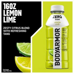 BODYARMOR ZERO Sugar Lemon Lime, Free Sports 16 Ounce (Pack of 12)