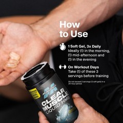 Muscletech HMB Supplements 1000mg, Clear Muscle (42 Liquid Softgels) – Highest G