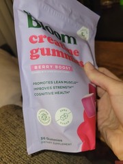 Bloom Creatine Monohydrate Gummies, 5g Per Serving, Sugar Free Creatine 01/27