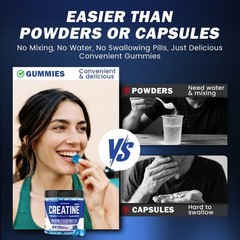 Creatine Monohydrate Gummies 5g – Pre-Workout Energy & Muscle Growth Support …