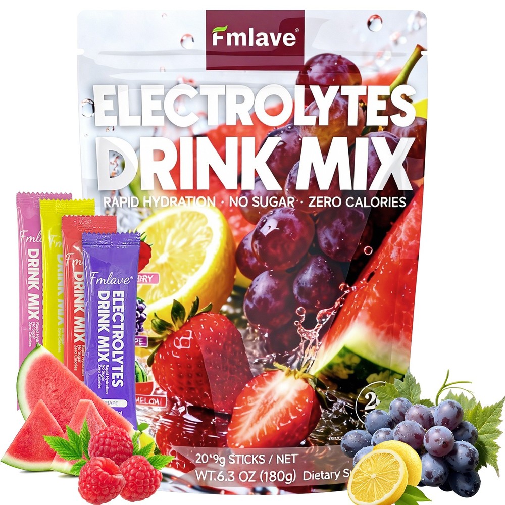 Hydration Mix Sport Drink Powder Sugar Free Essential Electrolyte 20 Sachets