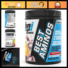 BCAA Amino Acid Powder for Post Workout Recovery & Hydration – Fruit Punch, 125