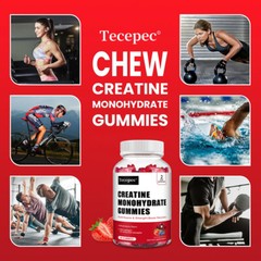 Creatine Monohydrate Gummy Energy Enhancement Improves Muscle