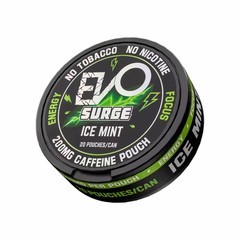 EVO Surge 200mg Caffeine Pouches – 20 Pouch Pack – Ice Mint Flavor