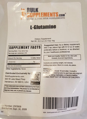 PURE L-GLUTAMINE POWDER by BULK SUPPLEMENTS – 2.2 POUND BAG (1kg)