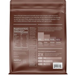 Oath Nutrition Whey Protein Powder Chocolate Brownie 25 Grams Of Protein And