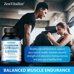 L-Citrulline 3000mg Supplement, Boost Workout Stamina & Muscle Strength 120 Caps