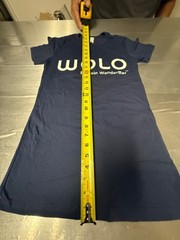 WOLO WanderBar Women’s Protein T-Shirt – Size Small, Navy Blue