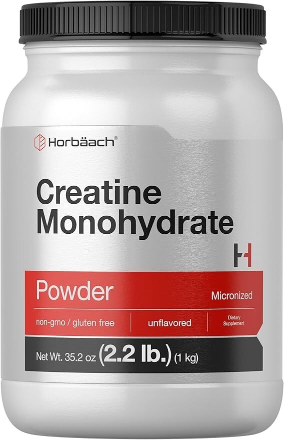 Horbäach Creatine Monohydrate Powder | 2.2lbs (35.2 oz) | HPLC Purity Tested |