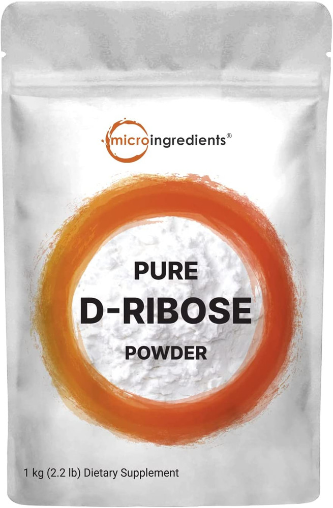 Pure D-Ribose Powder 2.2lb Natural Simple Sugar, Dissolves Clear, Pharmaceutical
