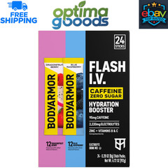 BODYARMOR Flash I.V. Caffeine Hydration Powder Sticks Variety Pack 24 Count.