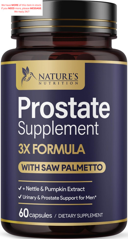 Prostate Health Supplements for Men – 3X Strength with 60 Count (Pack of 1)