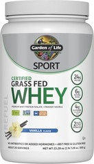 Garden of Life Sport Whey Vanilla, Grass Fed Isolate 24g Prot Probiotics 20 Serv