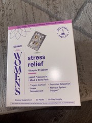 GNC Women’s Wellness Stress Relief Vitapak Program 30 Day Exp: 07/27