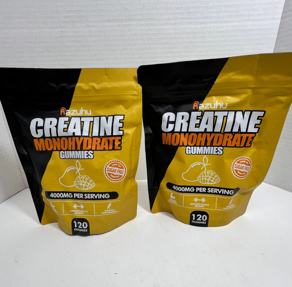 lot of 2 New Mango Razuhu Creatine Monohydrate Gummies for Men & Women