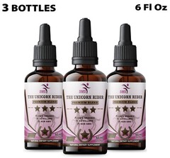 Unicorn Rider Energy Support Booster Drops Tincture For Women 3 Bottles 6 oz