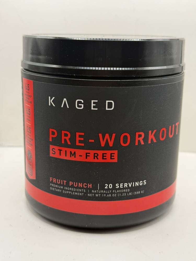 KAGED, Pre-Workout, Stim- Free, Fruit Punch 1.23 lb (558g) – New!