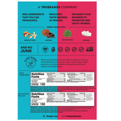 TRUBAR Plant Based Protein Bar Variety Pack Cookie Dough PB & Jelly 16 Bars