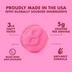 Creatine Infused Gummies – 5g Creatine Monohydrate, 75 Strawberry Gummies