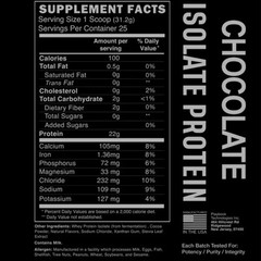 Origin Whey Protein Isolate Chocolate Powder 25scp KETO No artificial Sweeteners