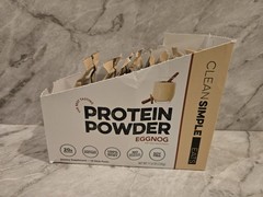 (9) Clean Simple Eats Eggnog Protein Powder Packs Limited Edition HTF