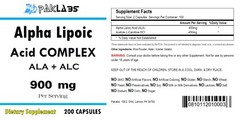 ALA+ALC Complex 900mg Alpha Lipoic Acid Acetyle L-Carnitine 3 BIG BOTTLE 600 Cap