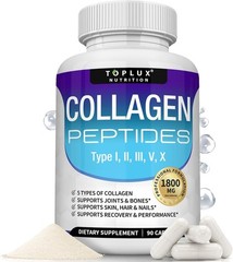 Toplux Multi Collagen Peptides Pills 1800 Mg Complex Collagen Superior Complex