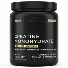 Creatine Monohydrate Micronized Powder 500G – 100 Servings – Unflavored