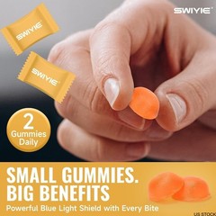 20mg Lutein + 4mg Zeaxanthin Gummies for Eye Health Support with Natural Flavor