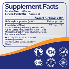 Mimi’s Miracle Glutathione Spray, Sublingual Antioxidant, Reduced Glutathione…