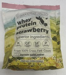 Santa Cruz Paleo Whey Protein Powder Vanilla 1.2Lb 20Srv Grass Fed Mfg 9/2024