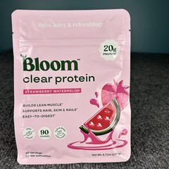 BLOOM NUTRITION Clear Protein Powder Strawberry Watermelon 10 Servings 8.71oz
