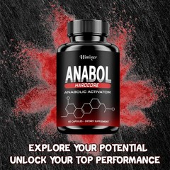 Anabol Hardcore Advanced Bodybuilding Supplement | 60 Capsules | Energy Support