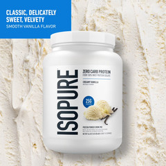 Isopure Zero Carb 100% Whey Protein Isolate Vanilla Protein Powder, 25g, 1 Lbs