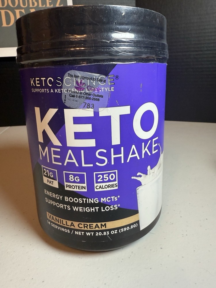 Keto Science Ketogenic Meal Replacement Shake Vanilla 18.8 Oz 14 Servings