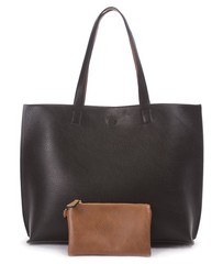 Overbrooke Reversible Tote Bag – Vegan Leather Womens Shoulder Tote with Wristle