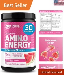Energy & Focus Enhancer – Amino Powder with Electrolytes, 30 Servings Watermelon