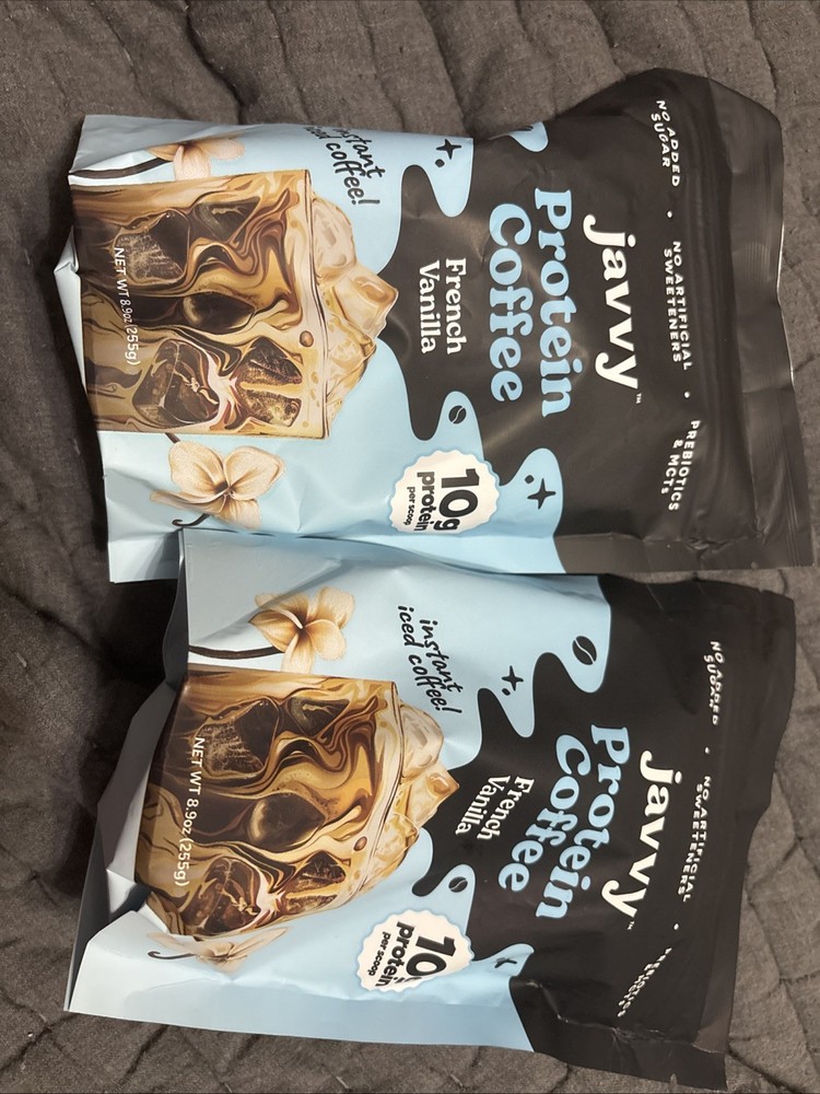 2 TWO Javvy French Vanilla Protein & Instant Iced Coffees