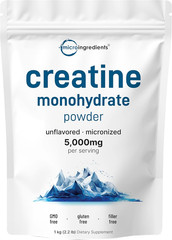 Creatine Monohydrate Powder 1 Kg, 5000Mg per Serving, Unflavored, Pure