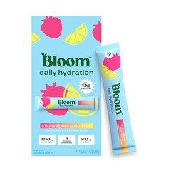 Bloom Daily Hydration Electrolyte Powder Packets with Collagen, 5g 5 Servings
